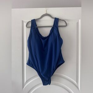 Elegant Blue Women's One-Piece Swimsuit